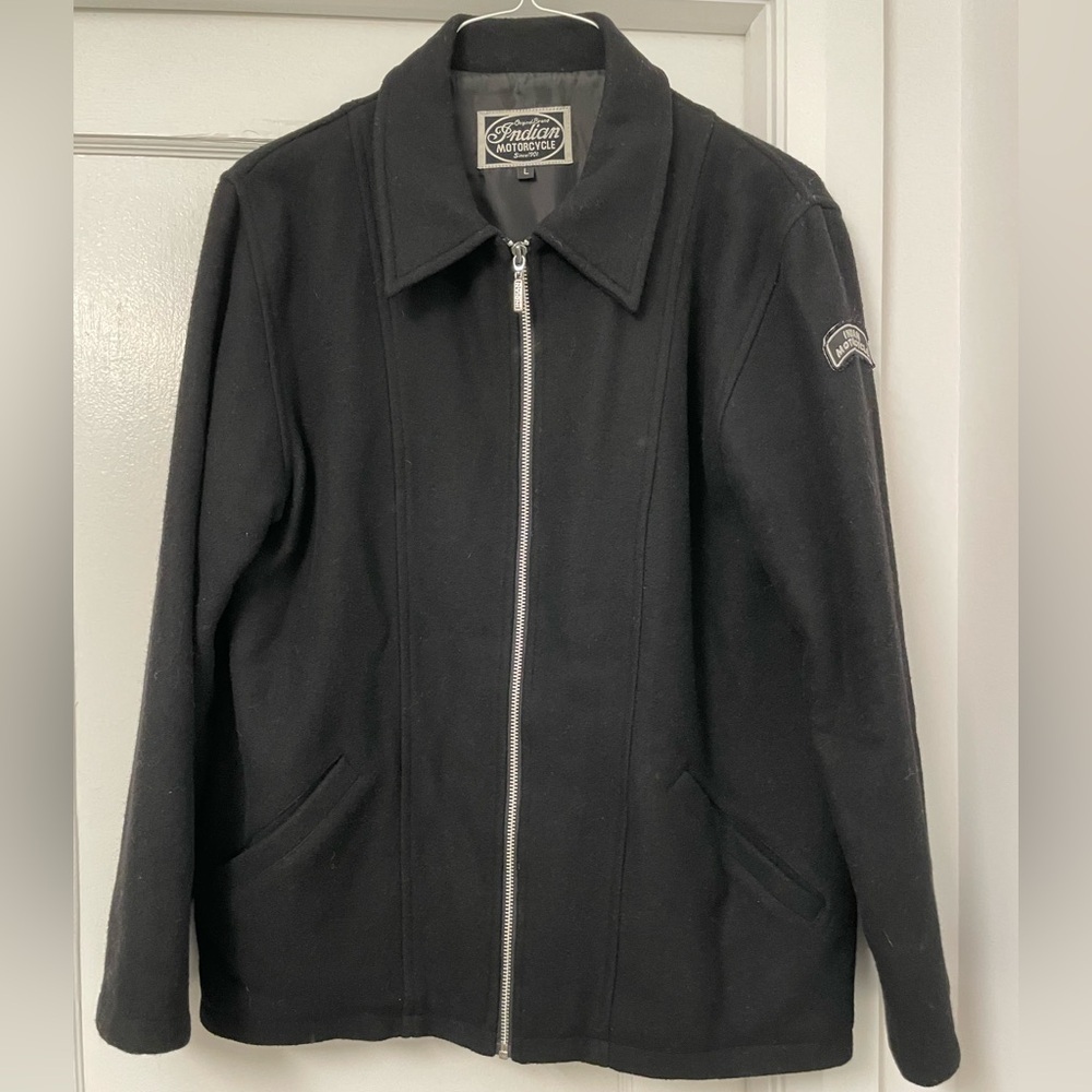 Indian Motorcycle Men’s Black Wool Jacket